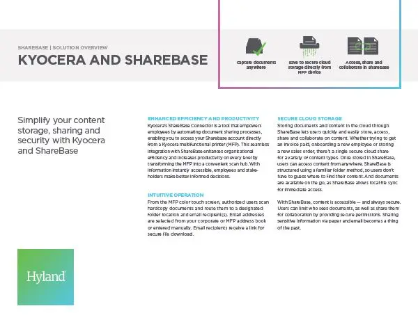 ShareBase, Kyocera, Solution, Software, Document Management, Midwest Imaging Solutions