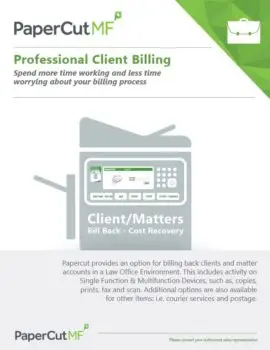 Papercut, Mf, Professional Client Billing, Midwest Imaging Solutions